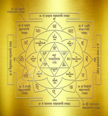 Vyas Yantra - Copper Gold Plated <br> <span class="tsize">(12 X 12 in)</span>