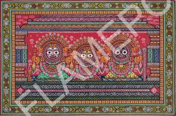 Jagannath, Subhadra, Balbhadra <br> <span class="tsize">(12 X 18 in)</span>
