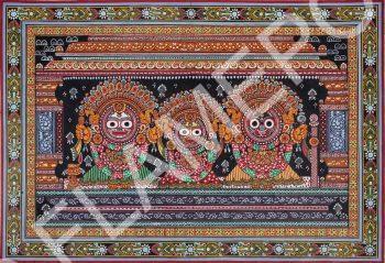 Jagannath, Subhadra, Balbhadra <br> <span class="tsize">(12 X 18 in)</span>