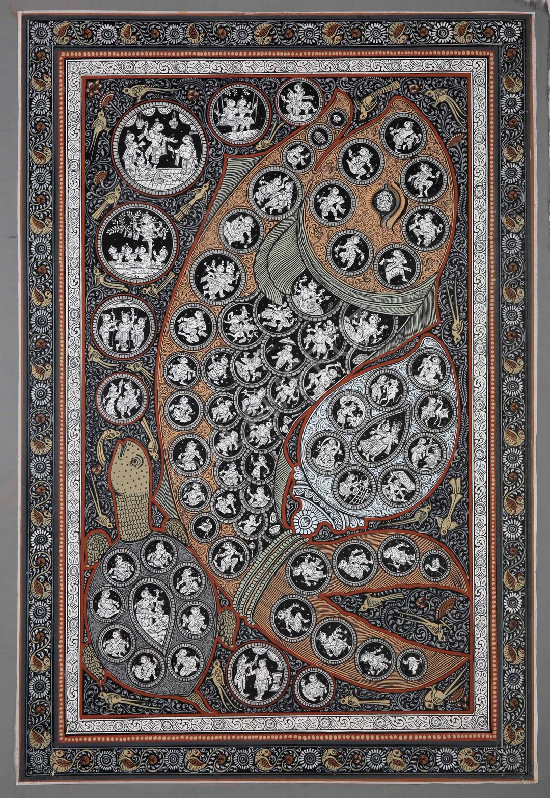 Krishna Leela <br> <span class="tsize">(19 X 13 in)</span>