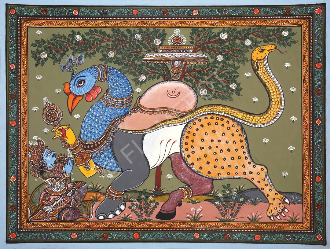 Nav Gunjar - Nine Animals <br> <span class="tsize">(15 X 19.5 in)</span>
