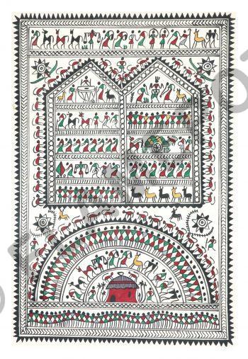 Village Life <br> <span class="tsize">(18 X 12 in)</span>