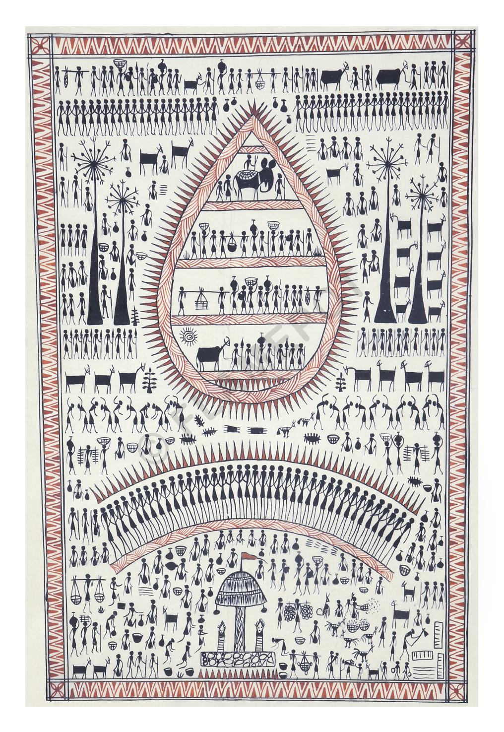 Village Life <br> <span class="tsize">(17 X 11.5 in)</span>