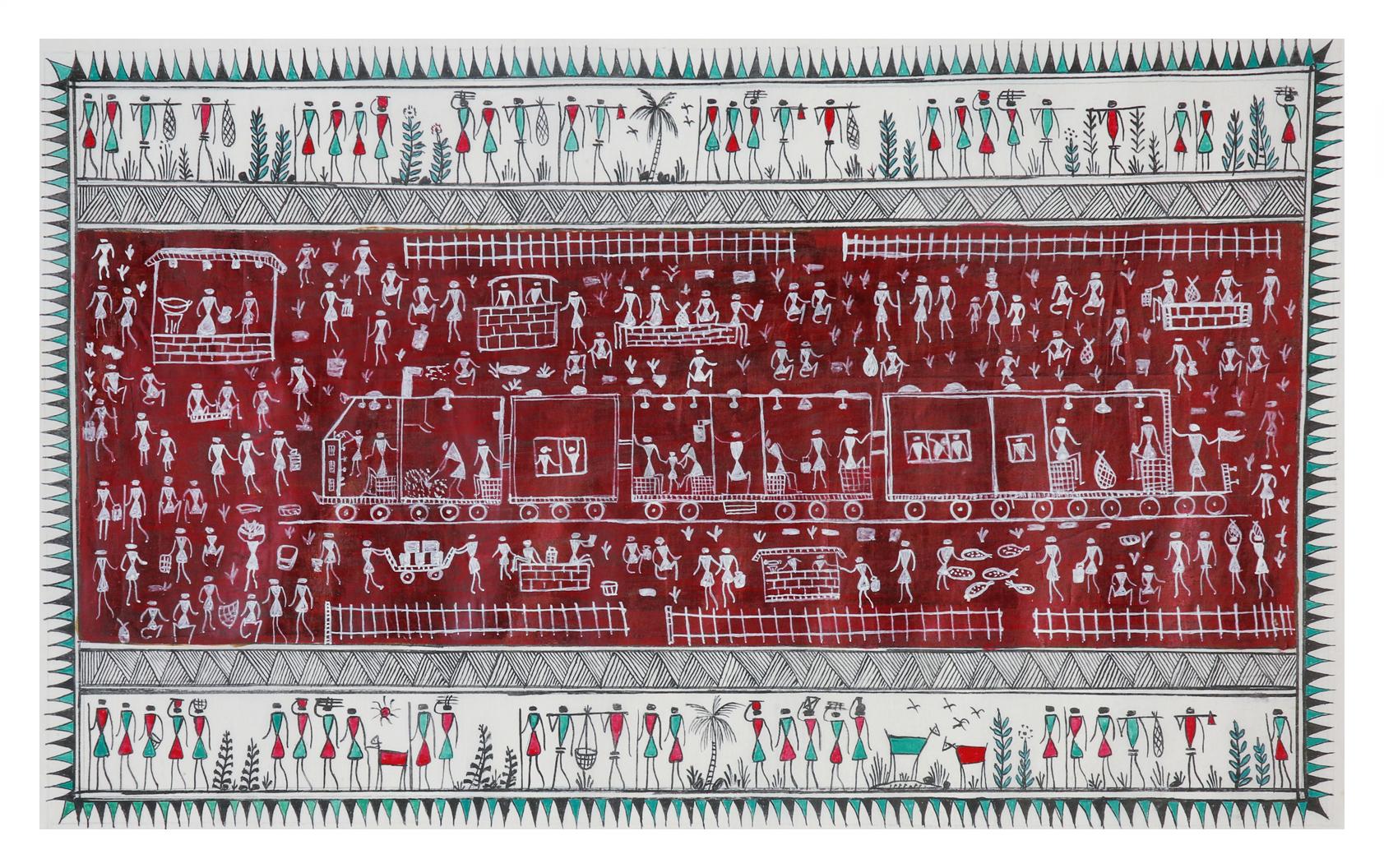 Village Life <br> <span class="tsize">(11 X 17.5 in)</span>