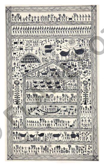 Village Life <br> <span class="tsize">(17 X 10 in)</span>