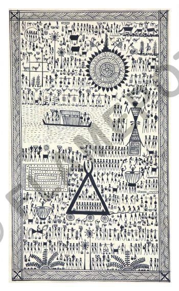 Village Life <br> <span class="tsize">(17 X 10 in)</span>