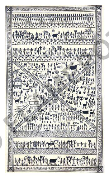 Village Life <br> <span class="tsize">(17 X 10 in)</span>