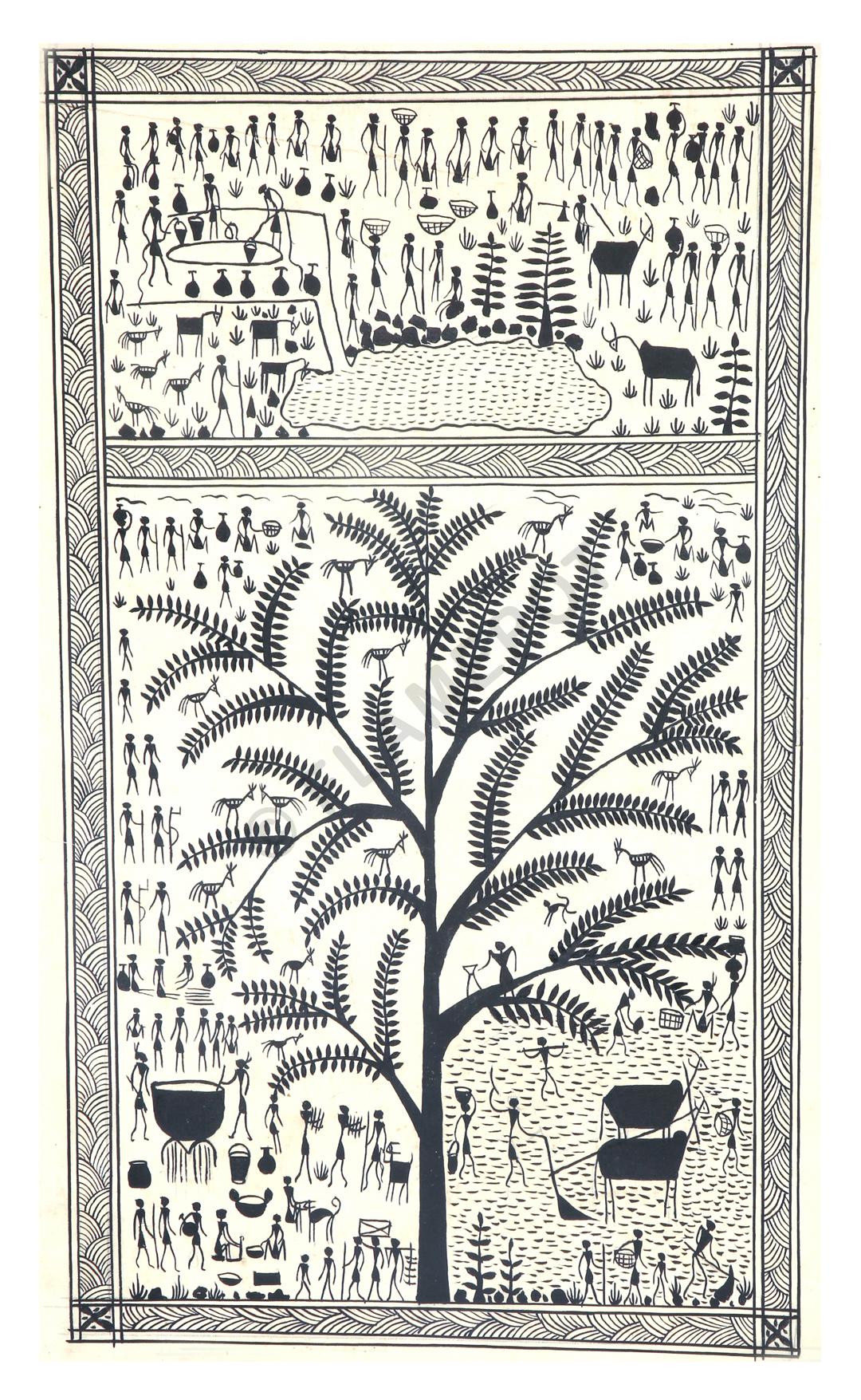 Village Life <br> <span class="tsize">(17 X 10 in)</span>