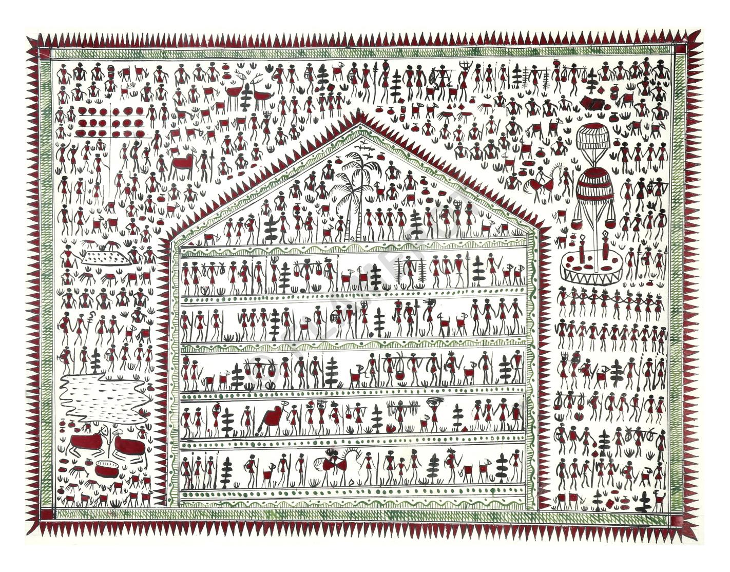 Village Life <br> <span class="tsize">(15 X 20 in)</span>