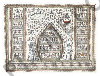 Village Life <br> <span class="tsize">(15 X 20 in)</span>