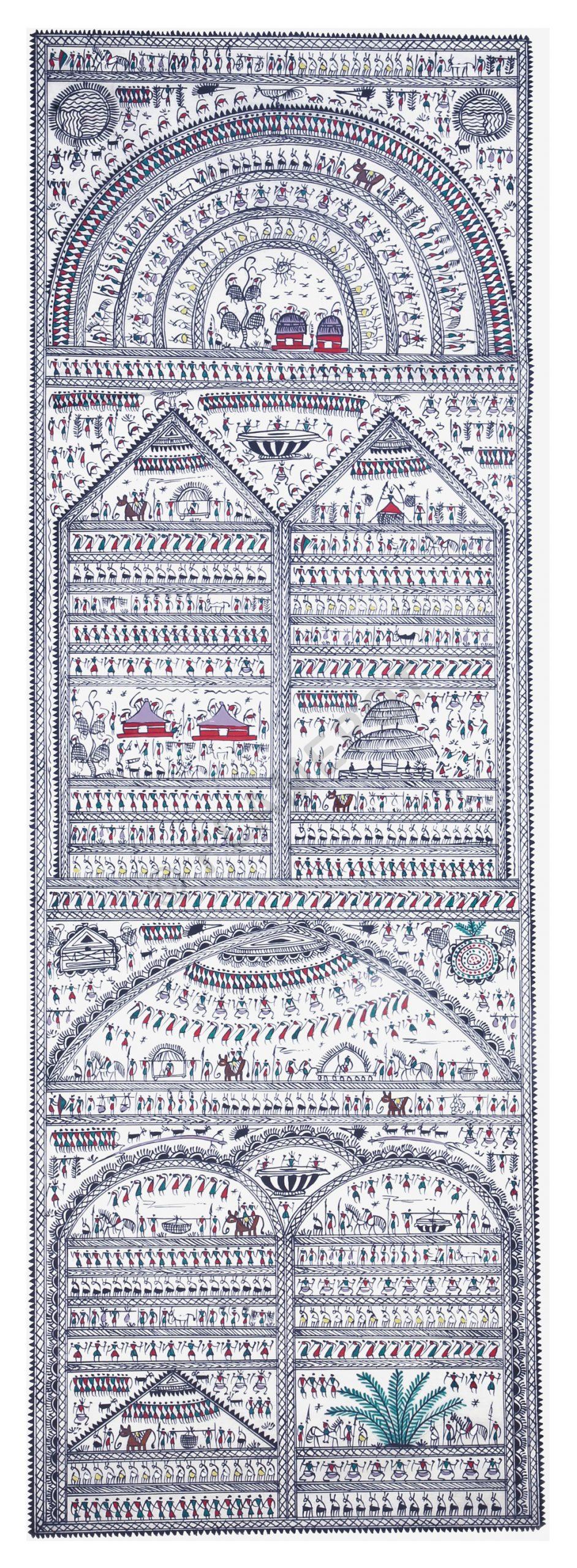 Village Life <br> <span class="tsize">(42 X 14 in)</span>