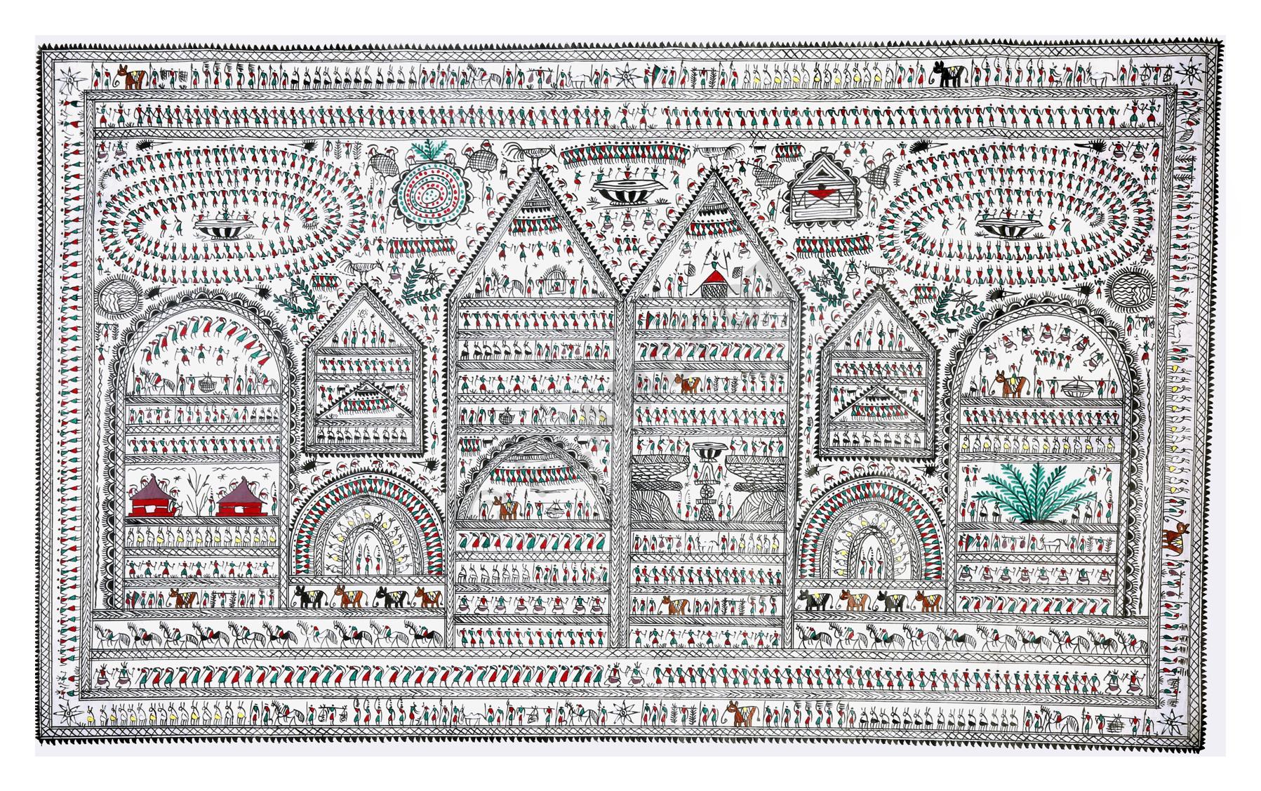 Village Life <br> <span class="tsize">(18 X 30 in)</span>