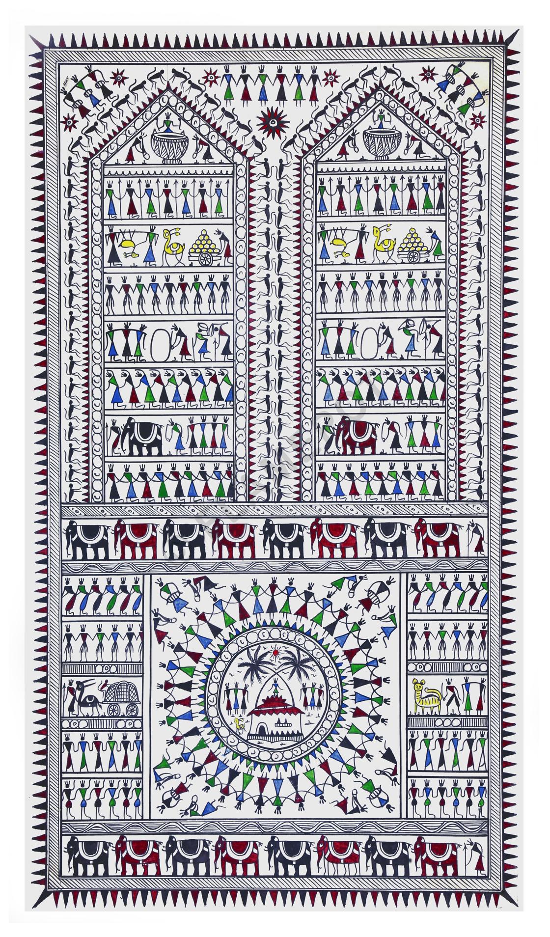 Village Life <br> <span class="tsize">(32 X 18 in)</span>