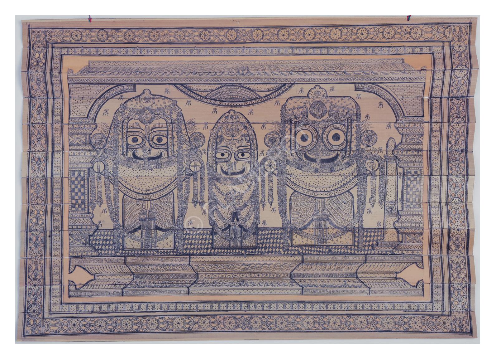 Jagannath, Subhadra, Balbhadra <br> <span class="tsize">(14 X 20 in)</span>