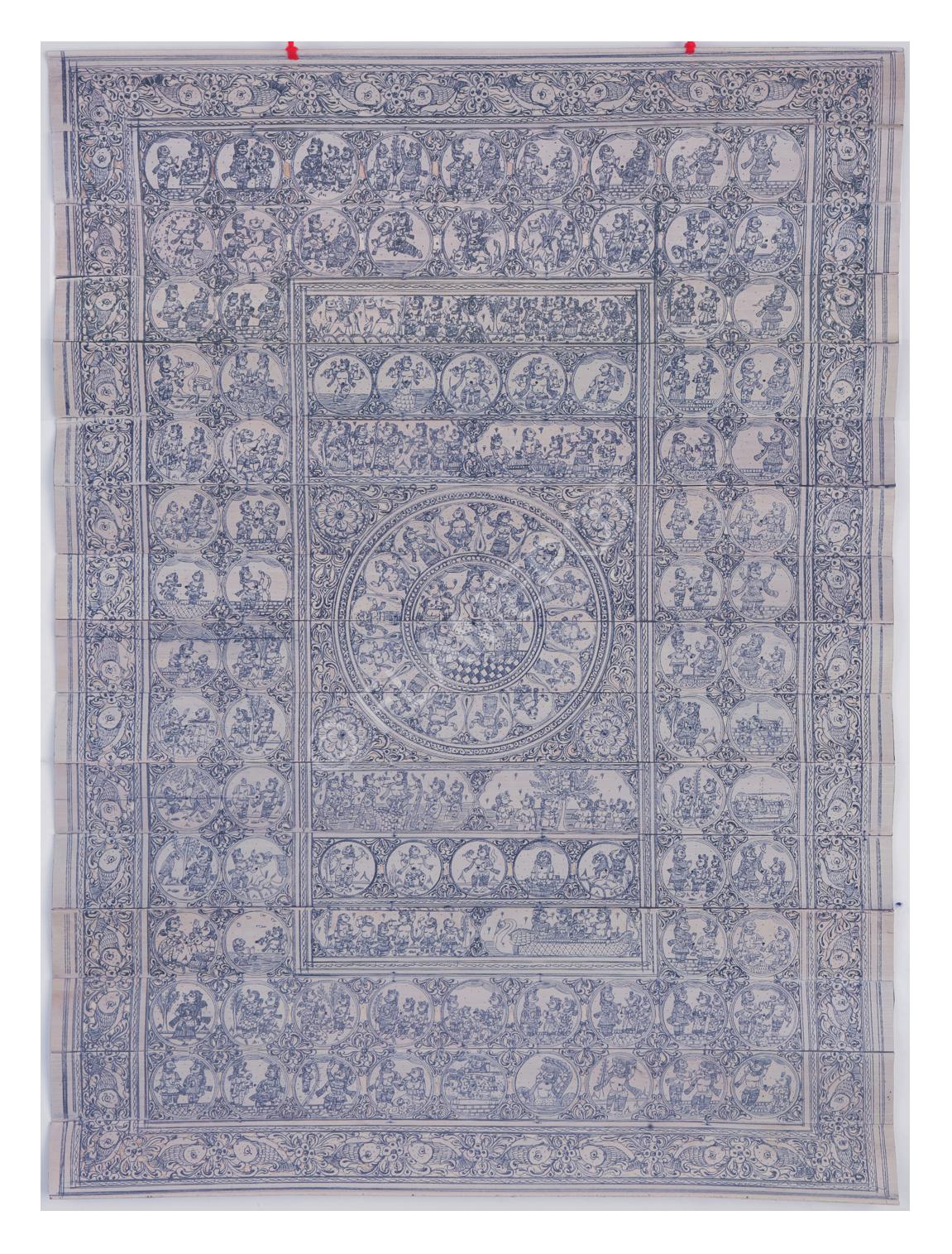 Krishna Leela - Story of Lord Krishna <br> <span class="tsize">(19 X 14 in)</span>