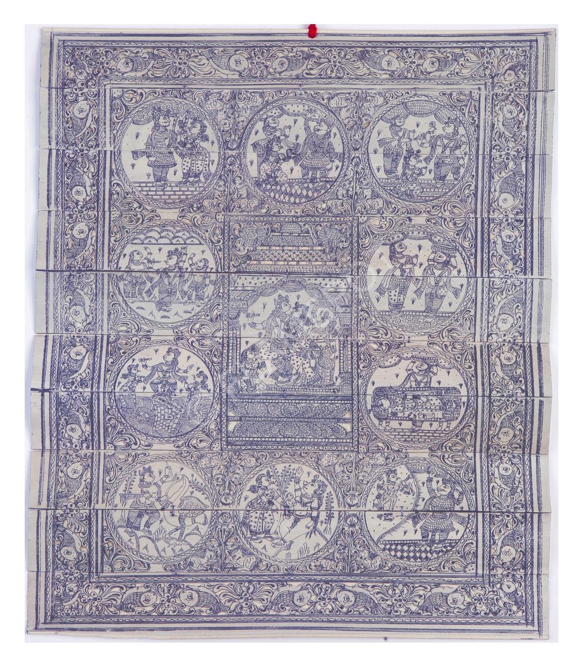 Krishna Leela - Story of Lord Krishna <br> <span class="tsize">(12 X 10 in)</span>