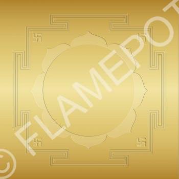 Lakshmi Yantra – Silver Gold Plated <br> <span class="tsize">(4 X 4 in)</span>